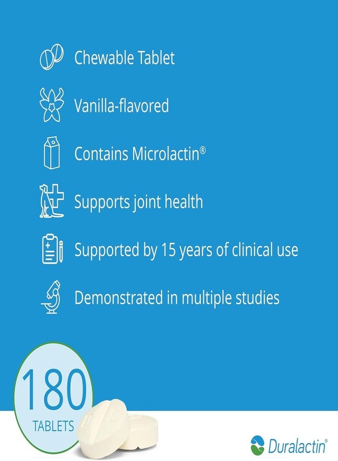 PRN Pharmacal Duralactin Canine Chewable Tablets - Joint Health Supplement for Dogs & Puppies - Contains Milk Protein - Vanilla Flavor - 180 Chews - Image 5